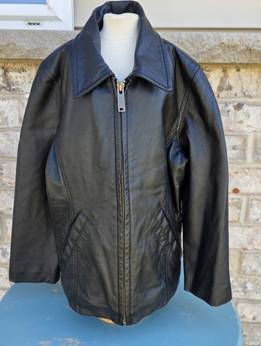 Vintage Y2K Wilsons Leather Kids Moto Jacket